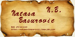 Nataša Basurović vizit kartica